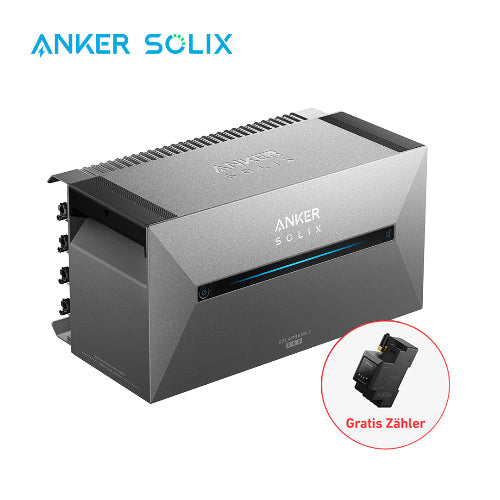 JASolar (2x 445Wp) & Anker SOLIX Solarbank 2 E1600 PRO Balkonkraftwerk mit Anker SOLlX Smarter Zähler und Halterung